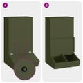 vidaXL Feeder pre prasatá Olivová zelená 55 x 51 x 91,5 cm 20 kg