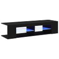 vidaXL TV skrinka 135 x 39 x 30 cm Čierny dub Kompozitné drevo