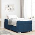 vidaXL Rám postele s matracmi Modrá 120 x 190 cm látka