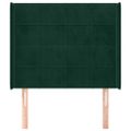 vidaXL Čelo postele so záhybmi tmavosivé 83x16x118/128 cm zamat