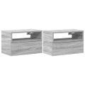 vidaXL Nástenné nočné stolíky 2 ks sivá sonoma 45x26x28,5 cm