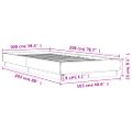 vidaXL Posteľný rám betónový sivý 100x200 cm borovicový masív