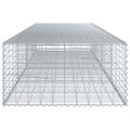 vidaXL Gabiónový kôš s krytom 400x100x50 cm pozinkované železo