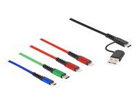 USB nabíjací kábel 4 v 1 USB Type-A+U
