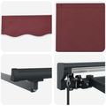 vidaXL Rám markízy Vínovo červená 450 × 300 cm Polyester s PU povrchom