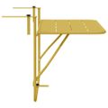 vidaXL Závesný balkónový stôl Zlatá 60 x 39 x 65 cm Oceľ