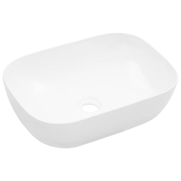 vidaXL Umývadlo 45,5x32x13 cm keramické biele