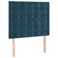 vidaXL Posteľný rám boxsping s matracom tmavomodrý 100x200 cm zamat