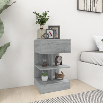 vidaXL Nočný stolík sivý sonoma 40x35x65 cm spracované drevo