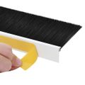 vidaXL Samolepiace tesnenia dverí s kefou 12 ks Biela 100 cm