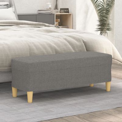 vidaXL Lavička tmavosivá 100x35x41 cm látka
