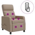 vidaXL Masážne relaxačné kreslo Kapučínová Umelá koža