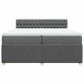 vidaXL Boxspring posteľ s matracom tmavosivá 200x200 cm látka