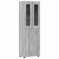 vidaXL Highboard FLORIN 60 x 35 x 182 cm Sivý Sonoma Kompozitné drevo