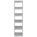 vidaXL Knižnica/deliaca stena betónová sivá 40x30x166 cm