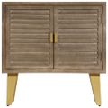 vidaXL Komoda 80x35x80 cm masívne mangovníkové drevo a liatina