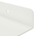 vidaXL Závesná polica 4 ks Biely 40 x 8,5 x 2,5 cm Oceľ