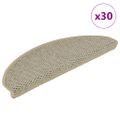 vidaXL Samolepiace nášľapy na schody, sisalový vzhľad 30 ks 65x21x4 cm