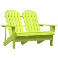 vidaXL 2-miestna záhradná stolička Adirondack jedľový masív zelená