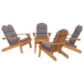 vidaXL 5-dielna záhradná sedacia súprava Adirondack akáciový masív