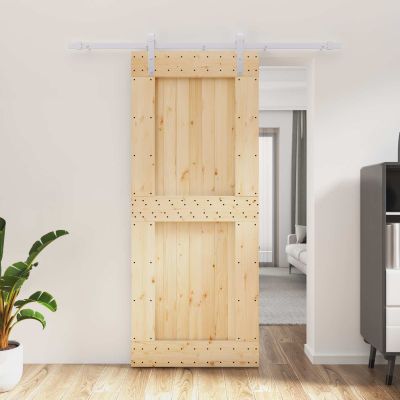 vidaXL Posuvné dvere Prírodná a biela 85 x 210 cm