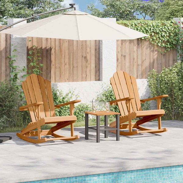 vidaXL Adirondack hojdačka 2 ks Hnedá Tíkový masív