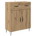 vidaXL Highboard Remeselný dub 69,5 x 34 x 180 cm Kompozitné drevo
