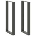 vidaXL Nohy barového stola v tvare U, 2 ks, antracitové, 40 x (100-101) cm, oceľ