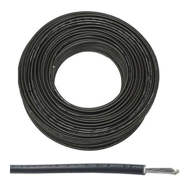 Solárny kábel 10mm2, 1500V, čierny, 100m