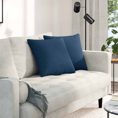 vidaXL Vankúše na pohovku 2 pcs Modrá 45 x 45 cm látka