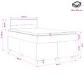 vidaXL Posteľ boxspring s matracom Tmavosivá 120 x 190 cm Zamat