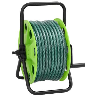 vidaXL Voľne stojaci zelený hadicový bubon sada koncoviek 0,75"20m PVC