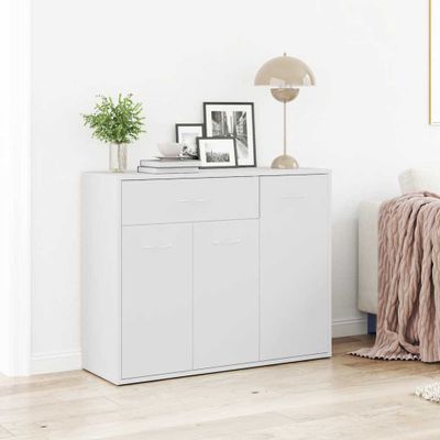 vidaXL Komoda, biela 88x30x70 cm, kompozitné drevo