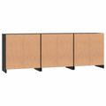 vidaXL Servírovacia skriňa 3 ks Čierny dub 70 x 41 x 75 cm