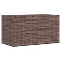 vidaXL Záhradný box na vankúše z polyratanu 194x100x103 cm hnedý