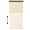 vidaXL Bočná markíza na balkón 125x250 cm, krémová