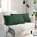 vidaXL Vankúše na pohovku 2 pcs Tmavozelená 80 x 40 cm
