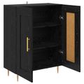 vidaXL Servírovacia skriňa Čierny dub 69,5 x 34 x 90 cm