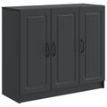 vidaXL Servírovacia skriňa Čierna 89 x 34,5 x 77 cm Kompozitné drevo