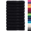 vidaXL Prémiové uteráky do sauny SOLUND 10 ks čierne 80x200cm 600 g/m2