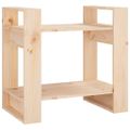 vidaXL Knižnica/deliaca stena 60x35x57 cm masívna borovica