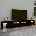 vidaXL TV skrinka s LED svetlami čierna 260x36,5x40 cm