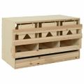 vidaXL Hniezdo pre sliepky 3 priehradky 96x40x45 cm borovicové drevo