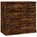 vidaXL Komoda dymový dub 70x35,5x67,5 cm spracované drevo