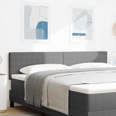 vidaXL LED hlavová doska Svetlosivá 180 cm Kordúrová tkanina