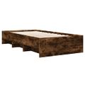 vidaXL Posteľný rám bez matraca dymový dub 75x190 cm kompozitné drevo