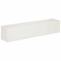 vidaXL Záhradný kvetináč Biela 80 x 20 x 20 cm Studený valcovaný oceľ