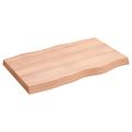 vidaXL Stolová doska svetlohnedá 80x50x(2-6)cm ošetrený masív hrany