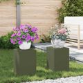 vidaXL Stojan na rastliny 2 pcs Olivovo zelená 24 x 24 x 35 cm Oceľ