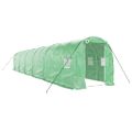vidaXL Fóliovník s oceľovým rámom zelený 24 m² 12x2x2 m